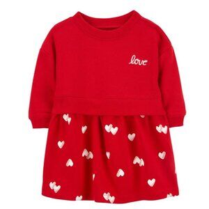 ❤ NWT Carter's Baby Love Hearts French Terry Dress